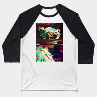 Vaporwave greek glitch statue Baseball T-Shirt